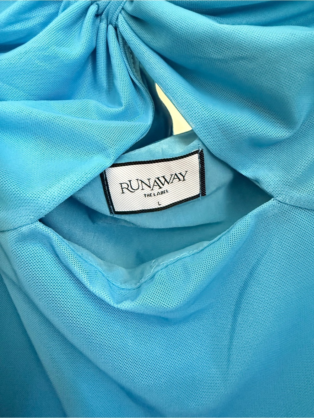 RunAway The Label Blue-to-Magenta Ombre Twist Cutout Maxi Dress - Picture 3 of 4